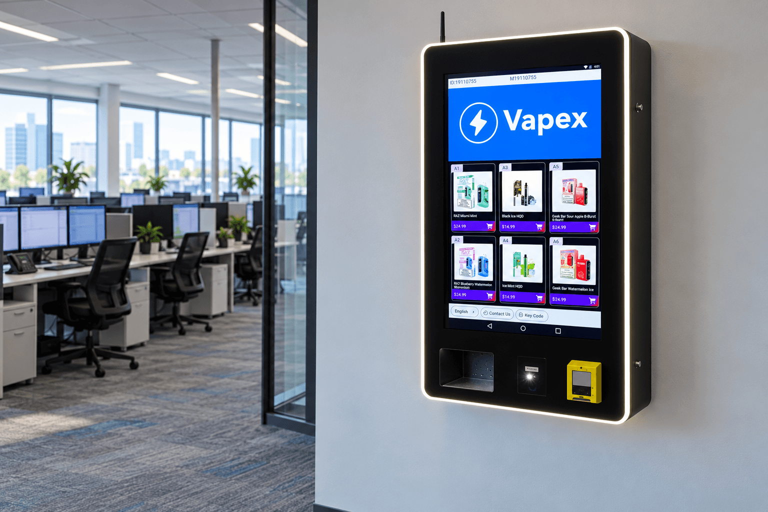 VAPEX machine installed in offices & workplaces